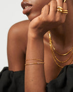 April Birthstone Chain Bracelet