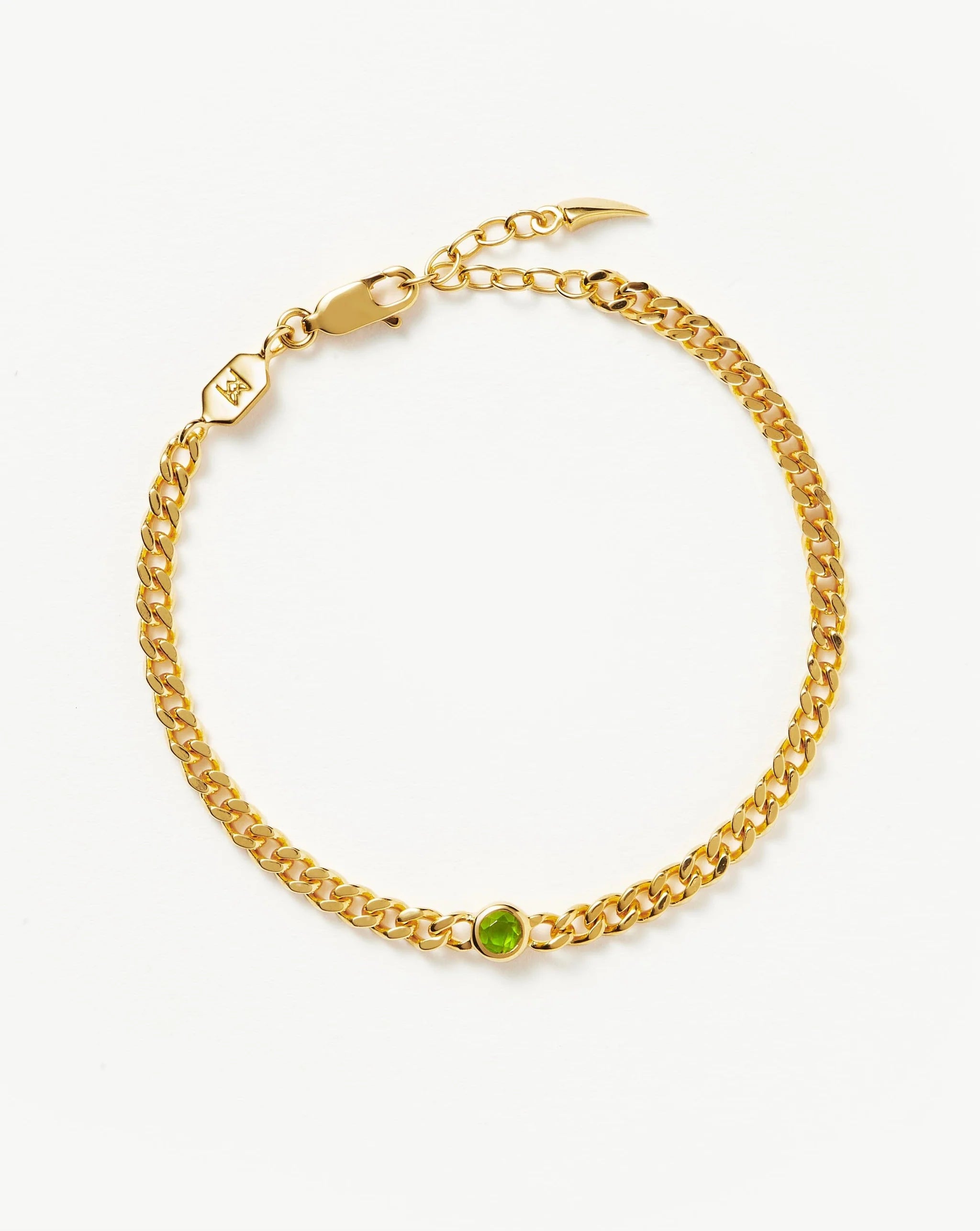 August Birthstone Chain Bracelet