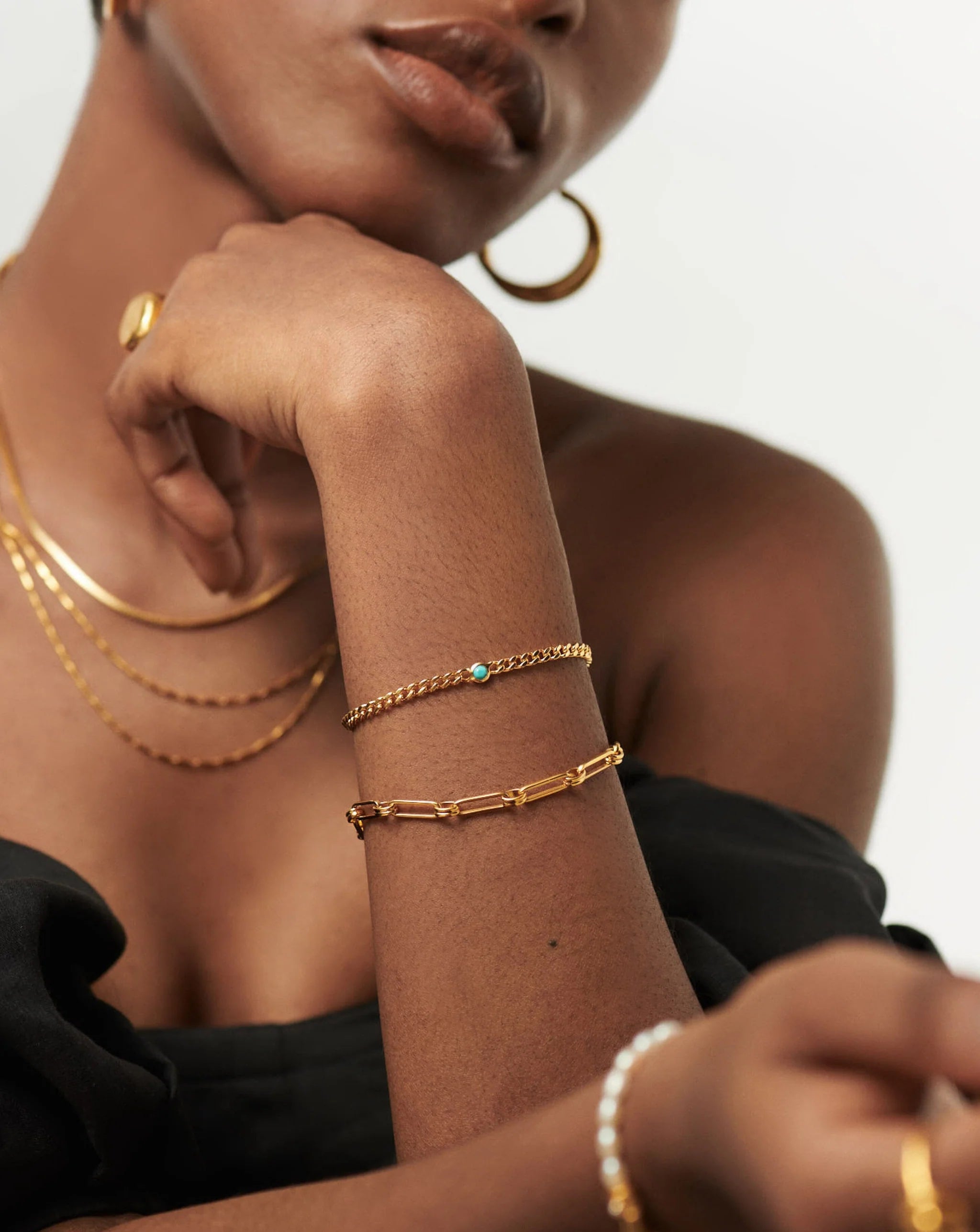 December Birthstone Chain Bracelet