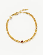 January Birthstone Chain Bracelet