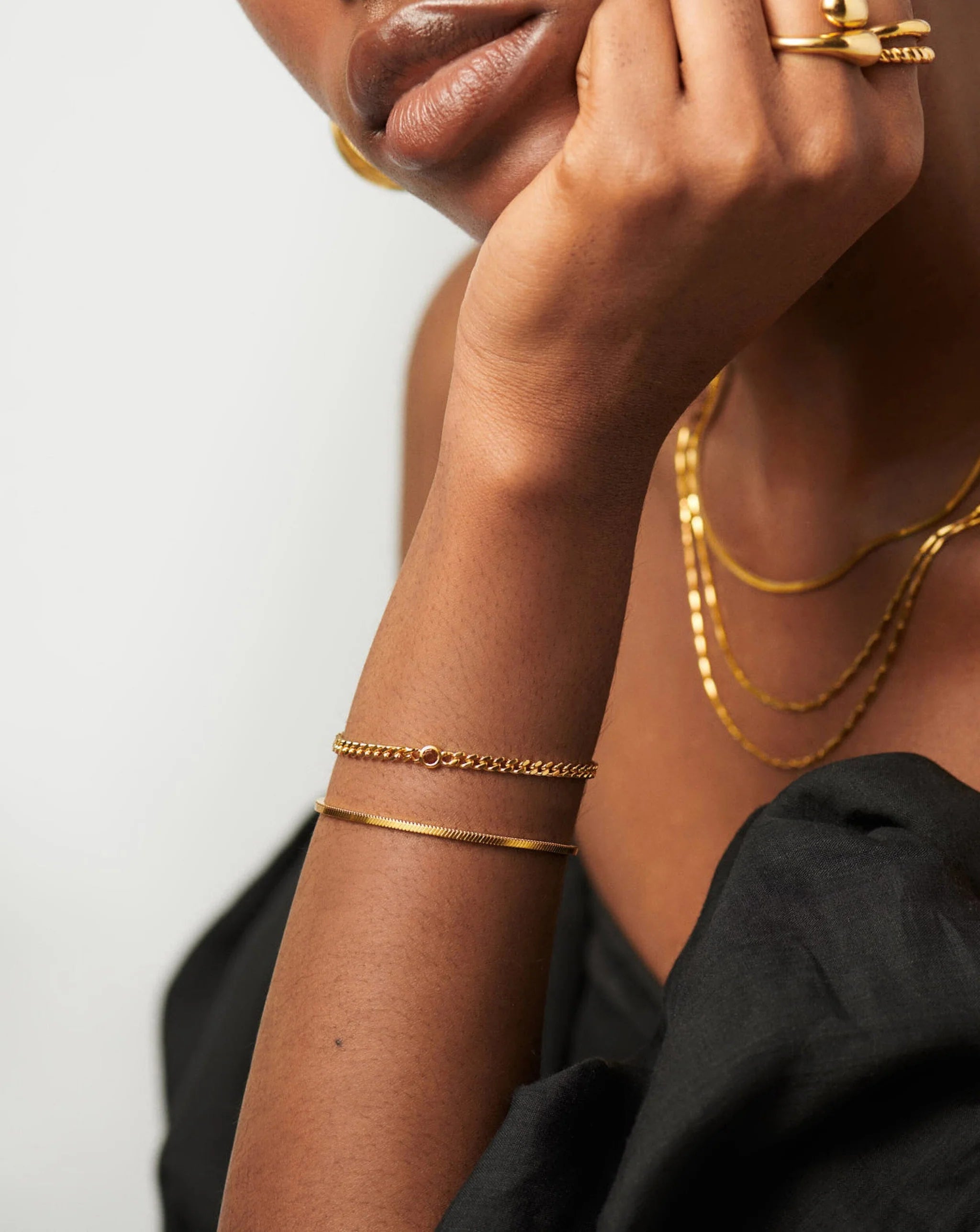 January Birthstone Chain Bracelet