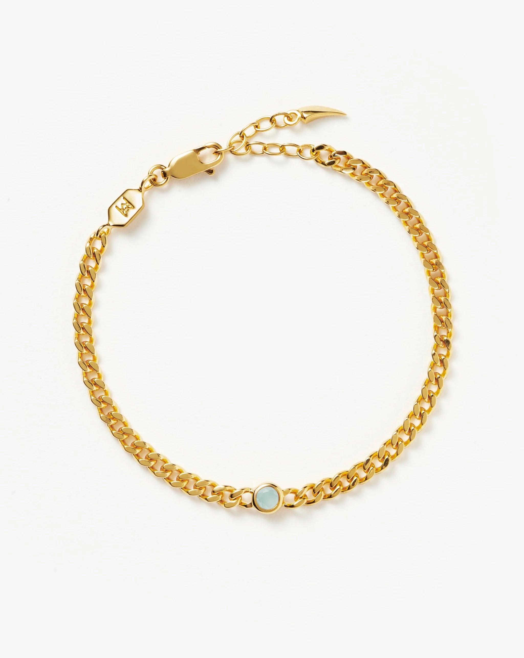 March Birthstone Chain Bracelet