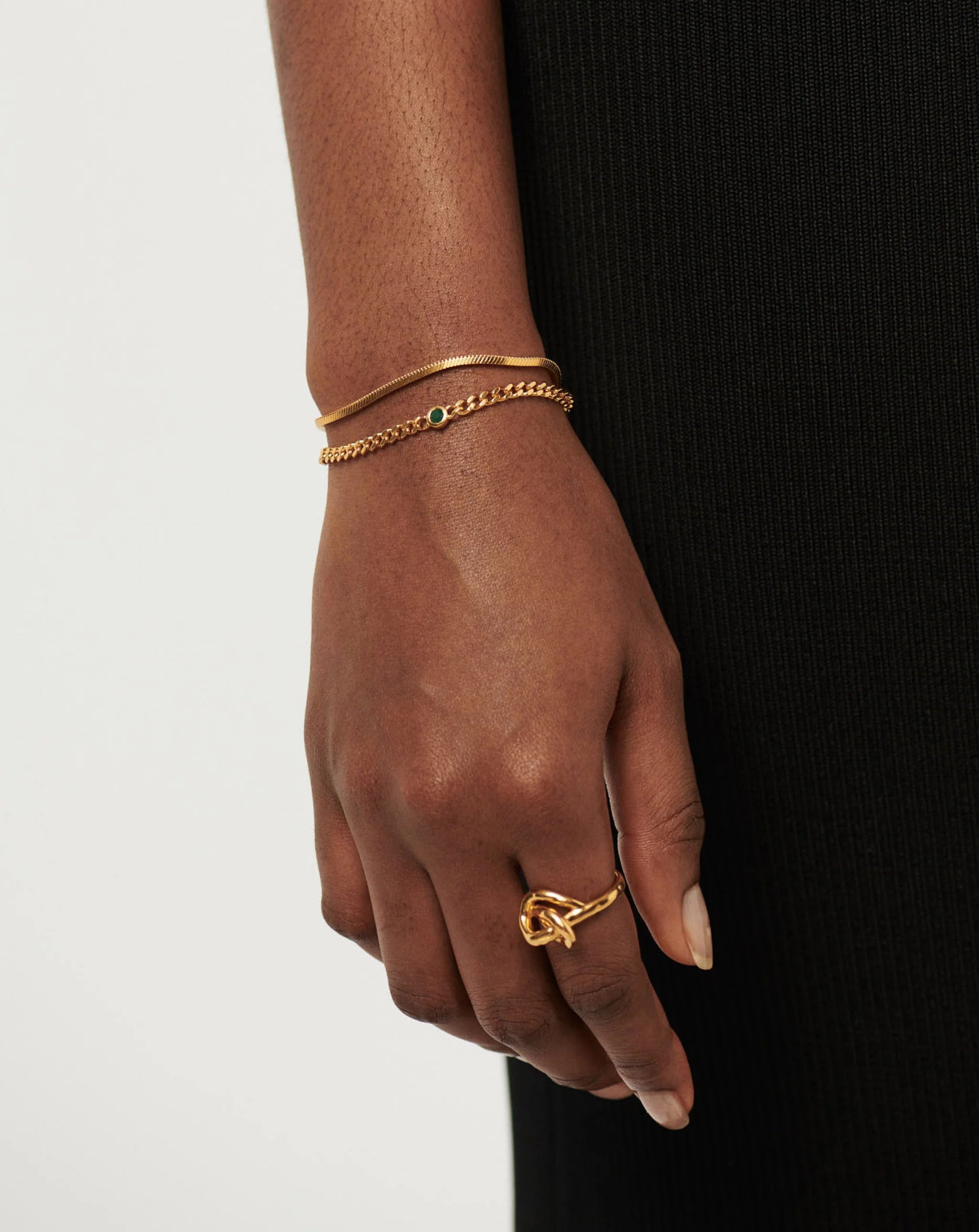 May Birthstone Chain Bracelet