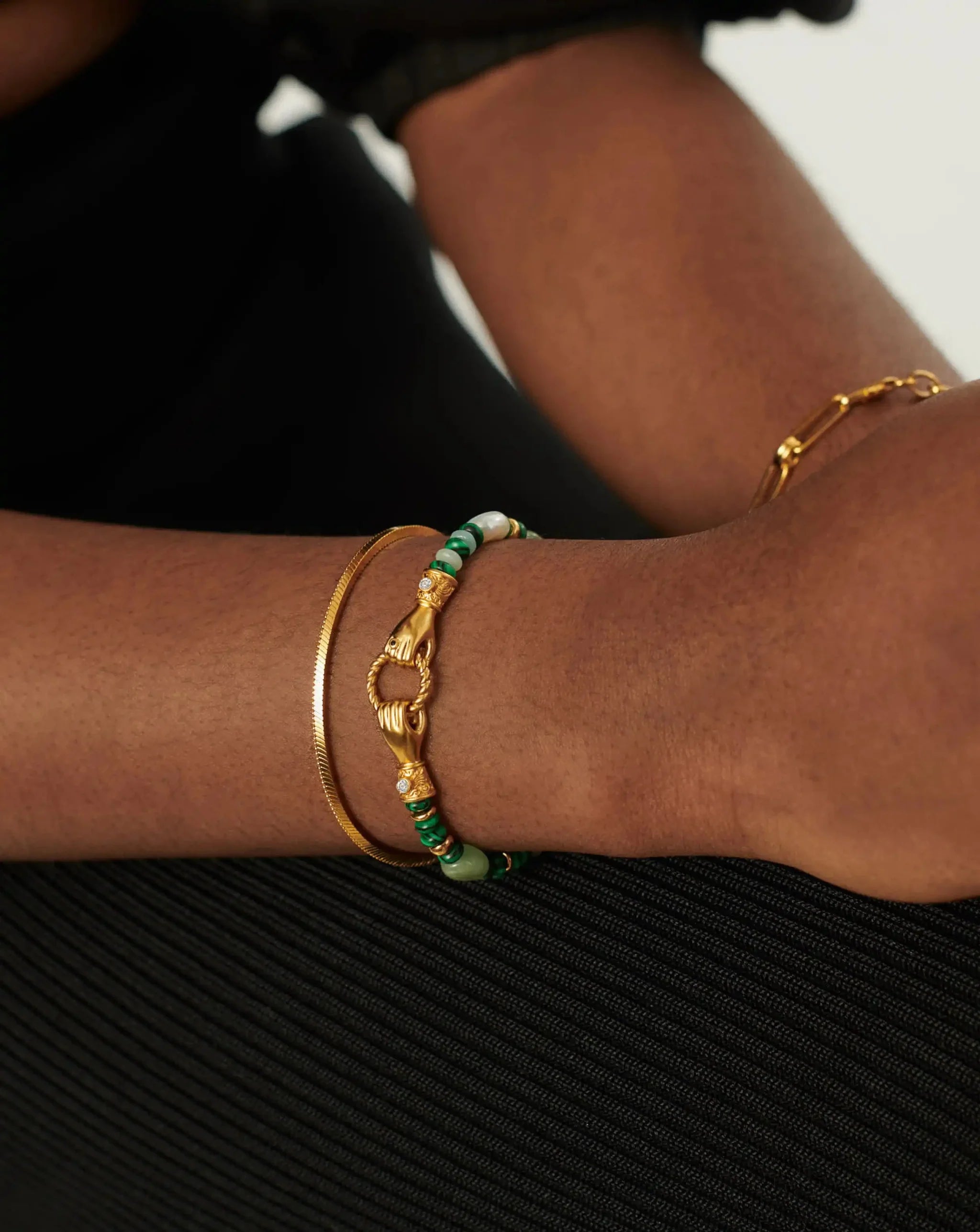 Harris Reed In Good Hands Beaded Gemstone Bracelet