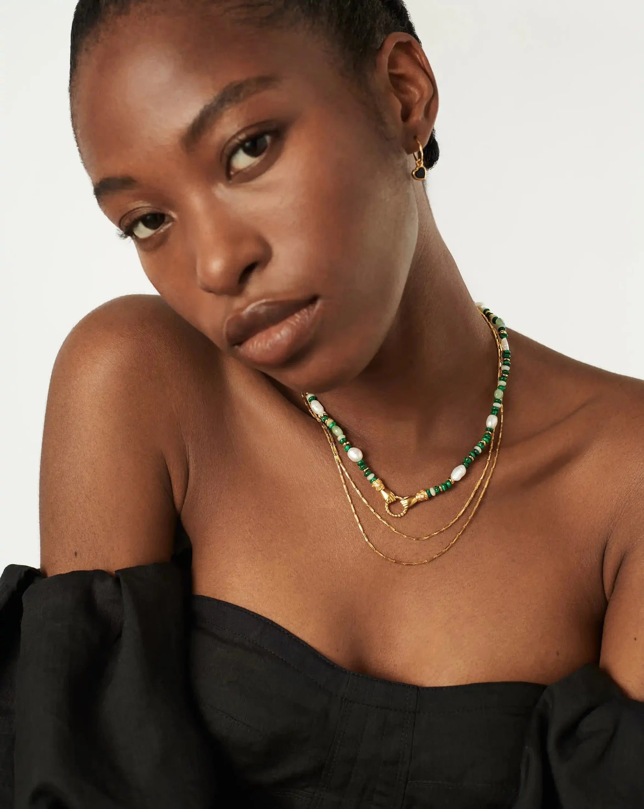 Harris Reed In Good Hands Beaded Gemstone Necklace