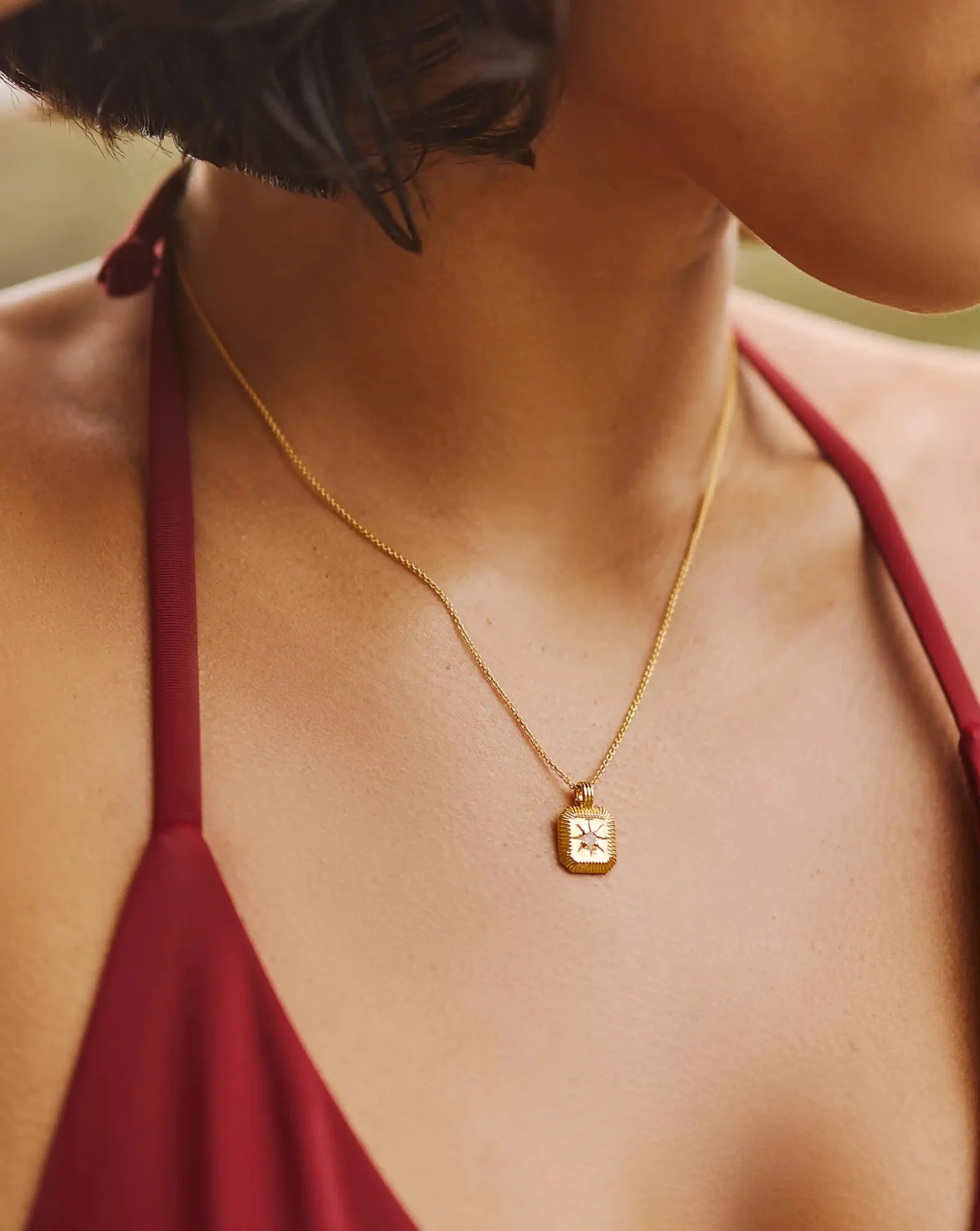 June Birthstone Pendant Necklace