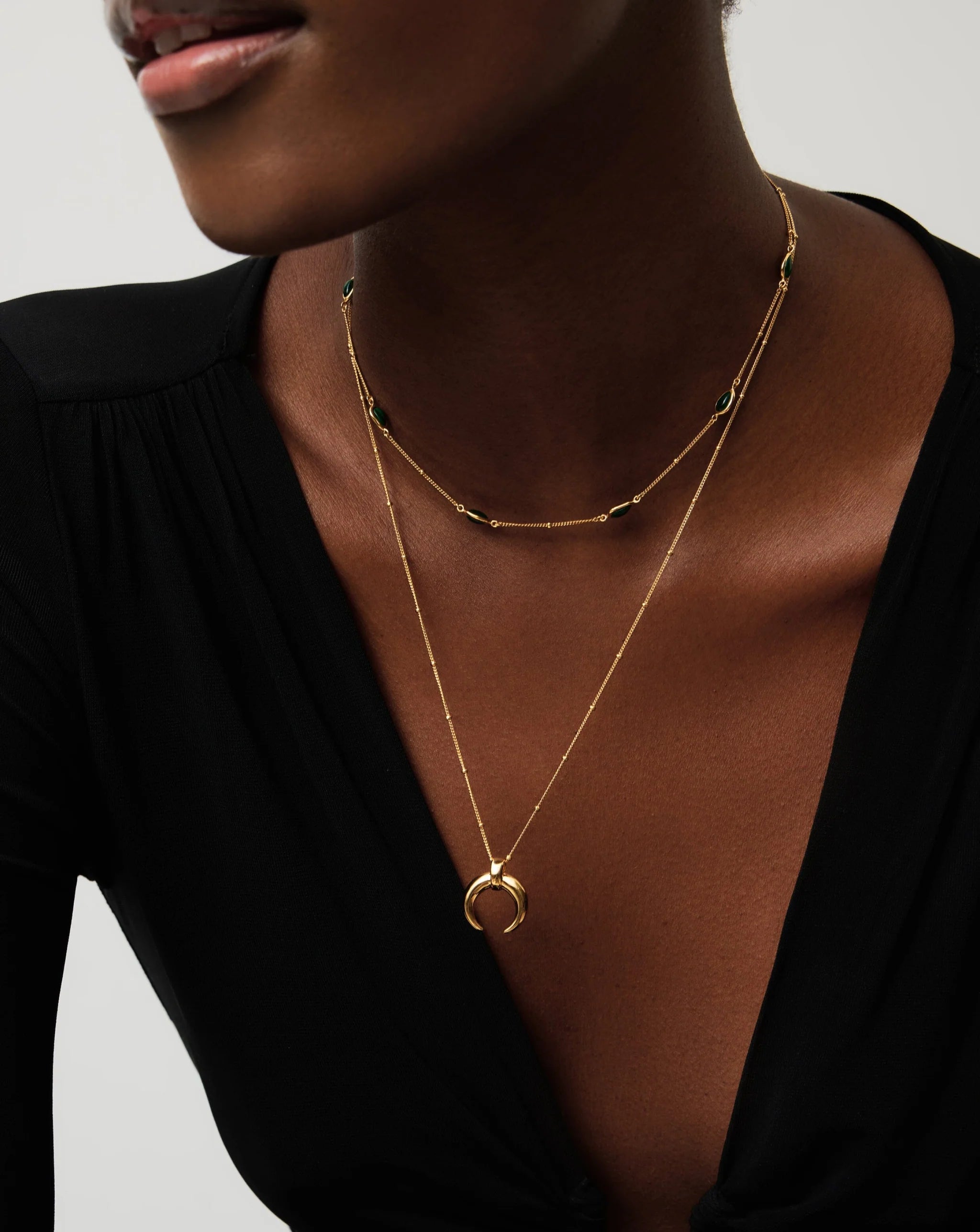 Lucy Williams Large Horn Pendant Necklace