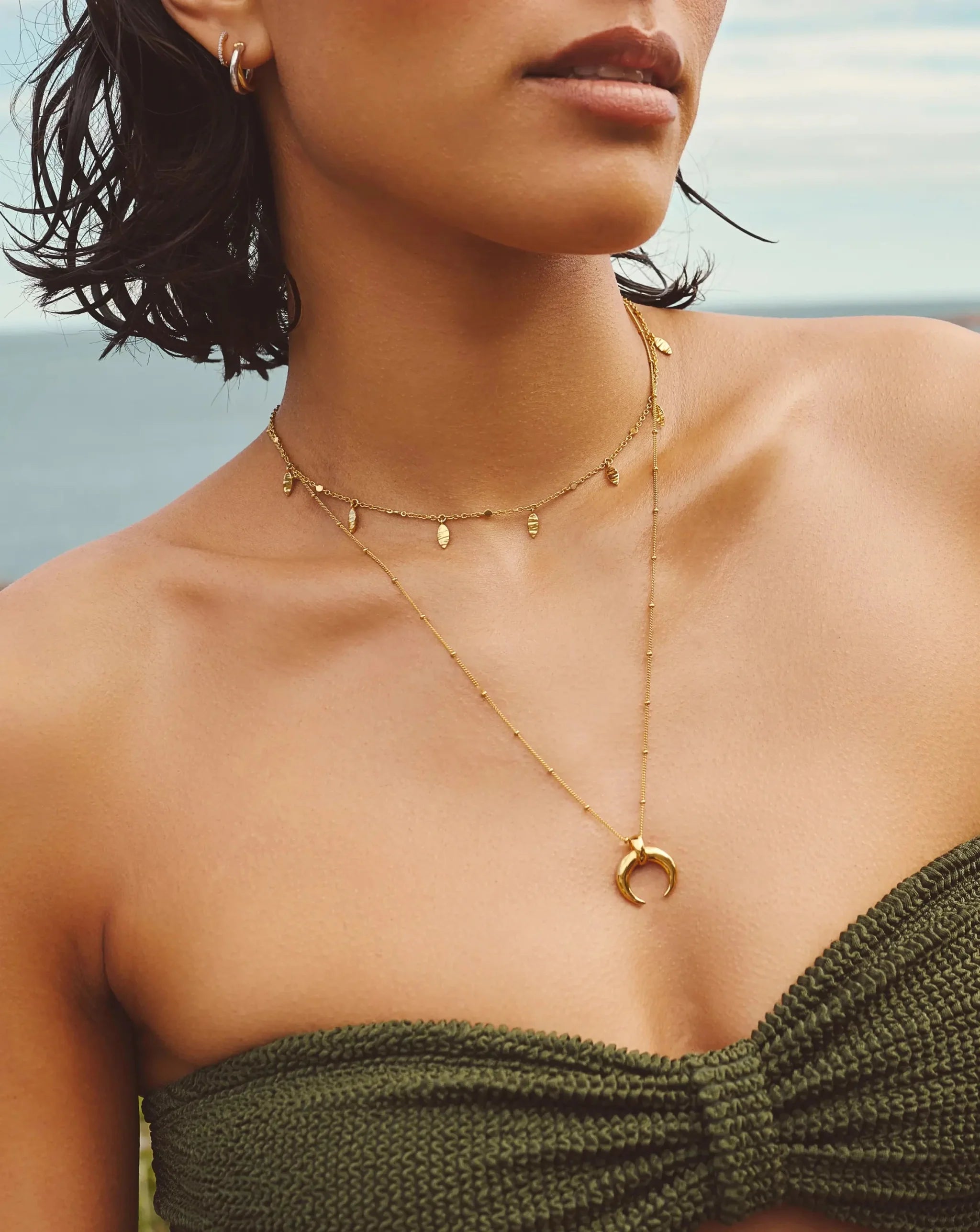 Lucy Williams Large Horn Pendant Necklace