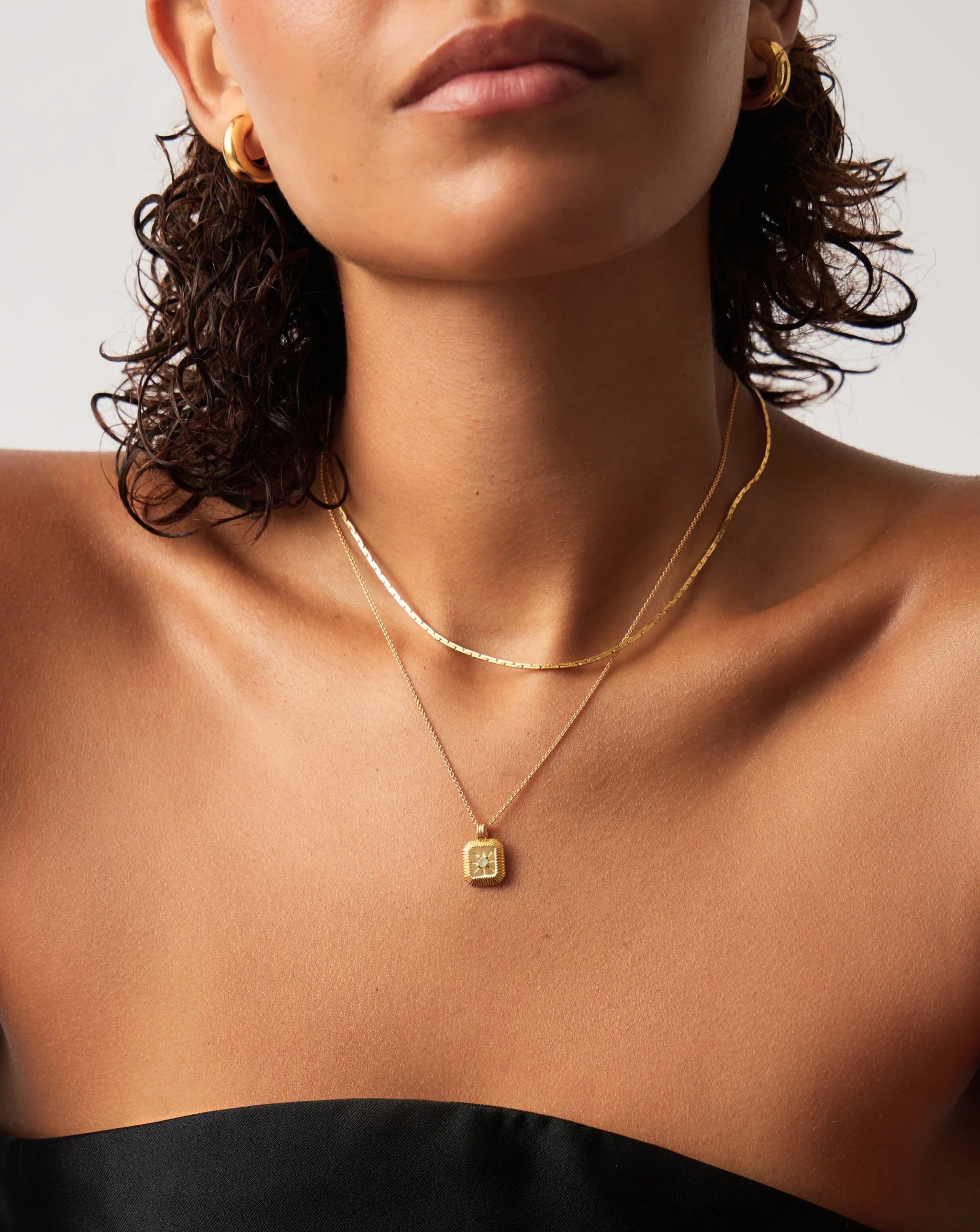 March Birthstone Pendant Necklace