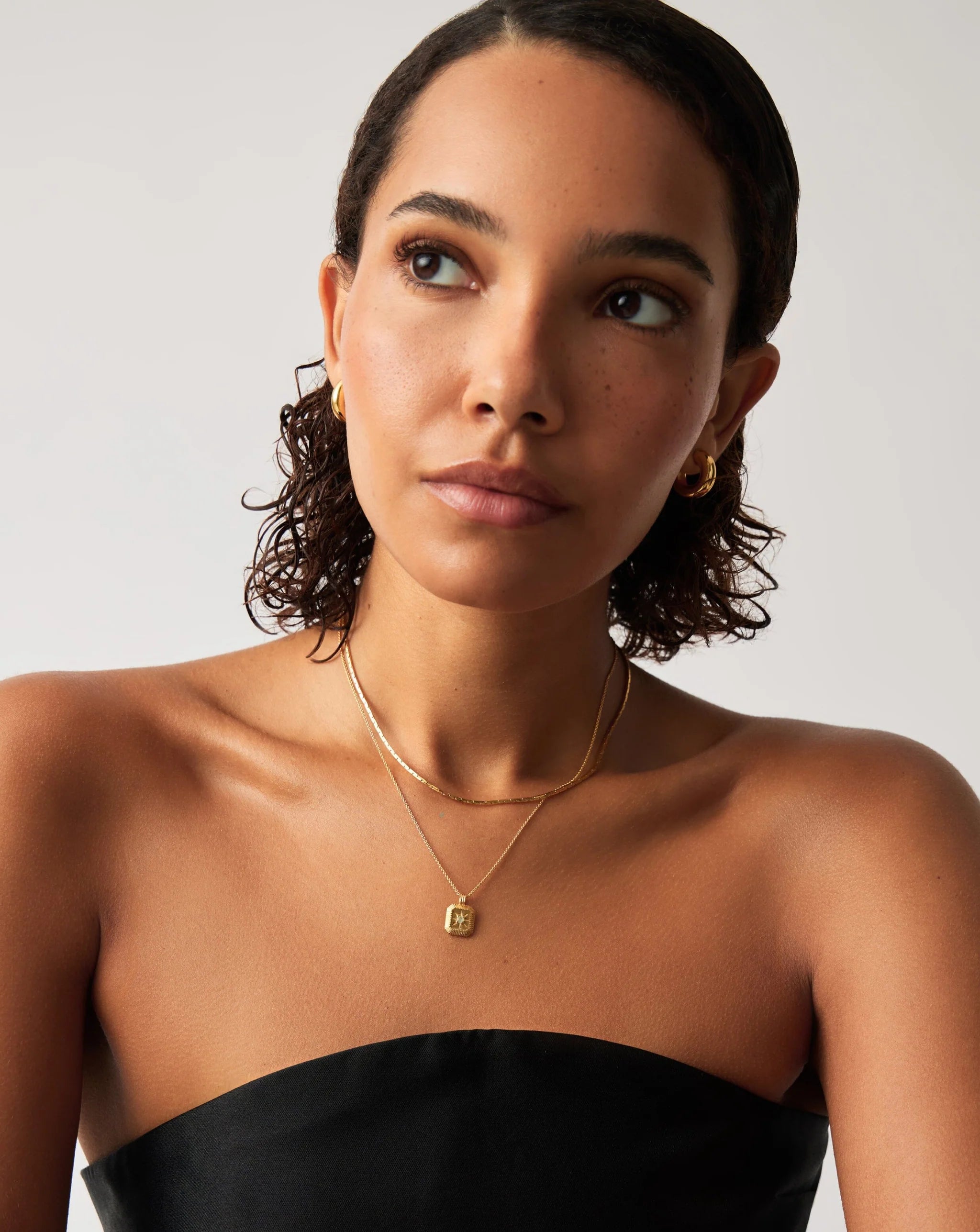 March Birthstone Pendant Necklace