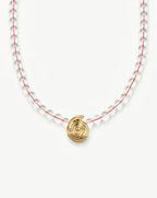 Spiral Gemstone Beaded Pendant Necklace