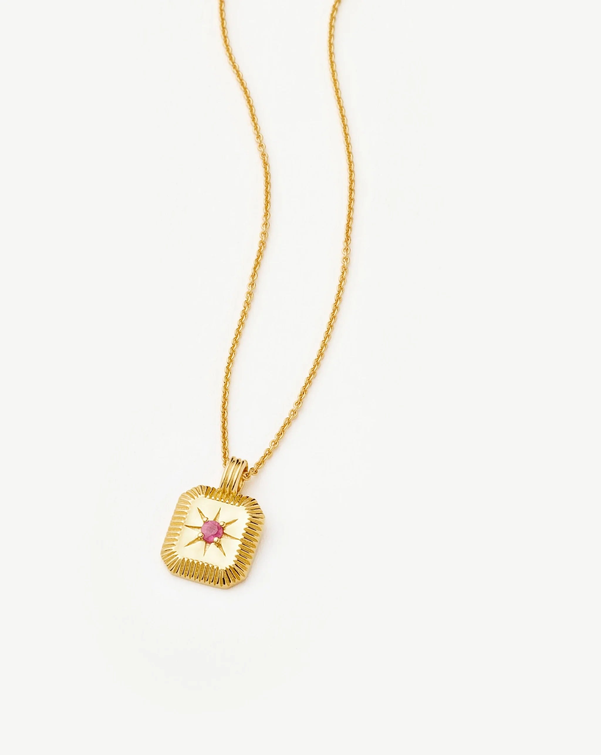 July Birthstone Pendant Necklace