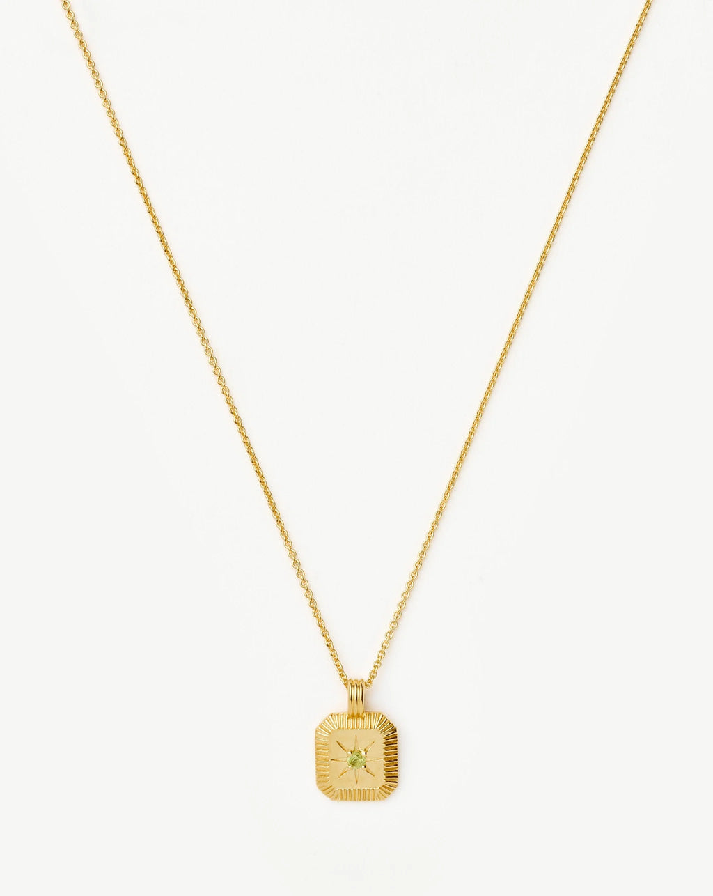 August Birthstone Pendant Necklace