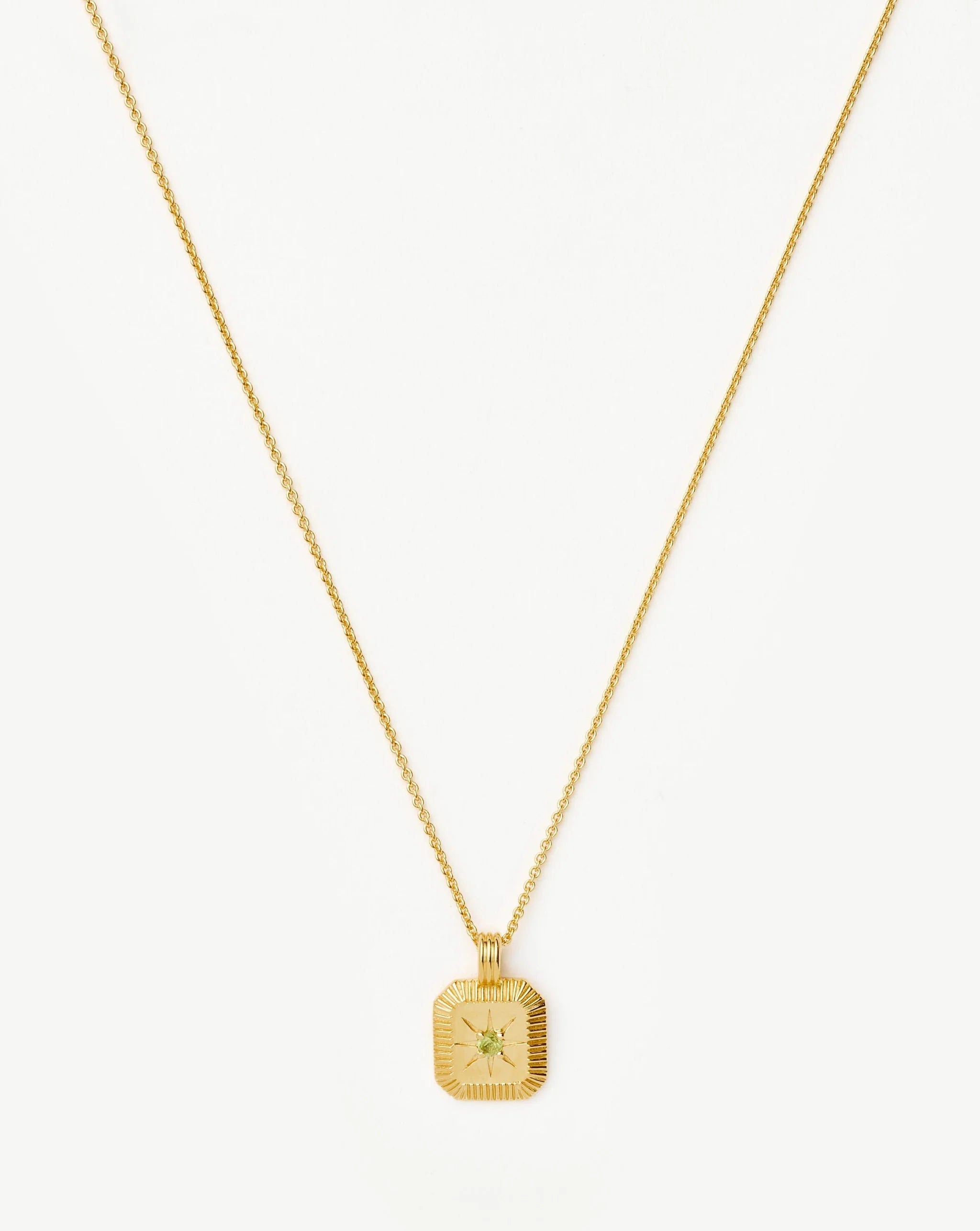 August Birthstone Pendant Necklace