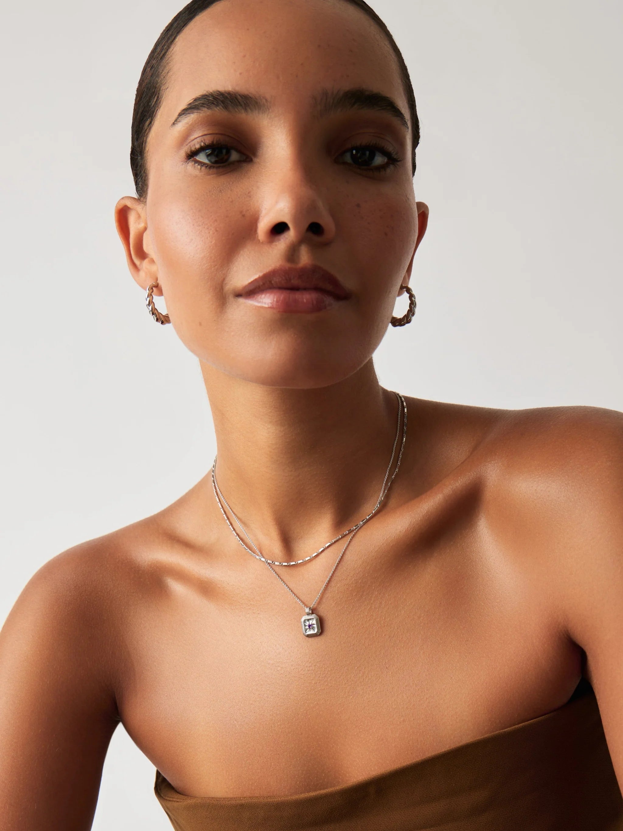 February Birthstone Pendant Necklace
