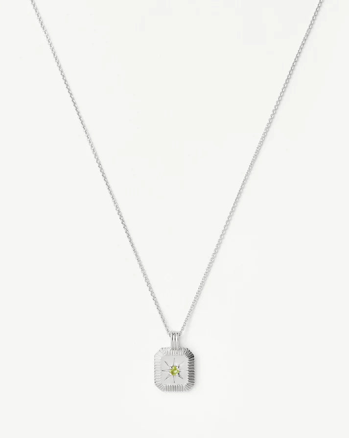 August Birthstone Pendant Necklace