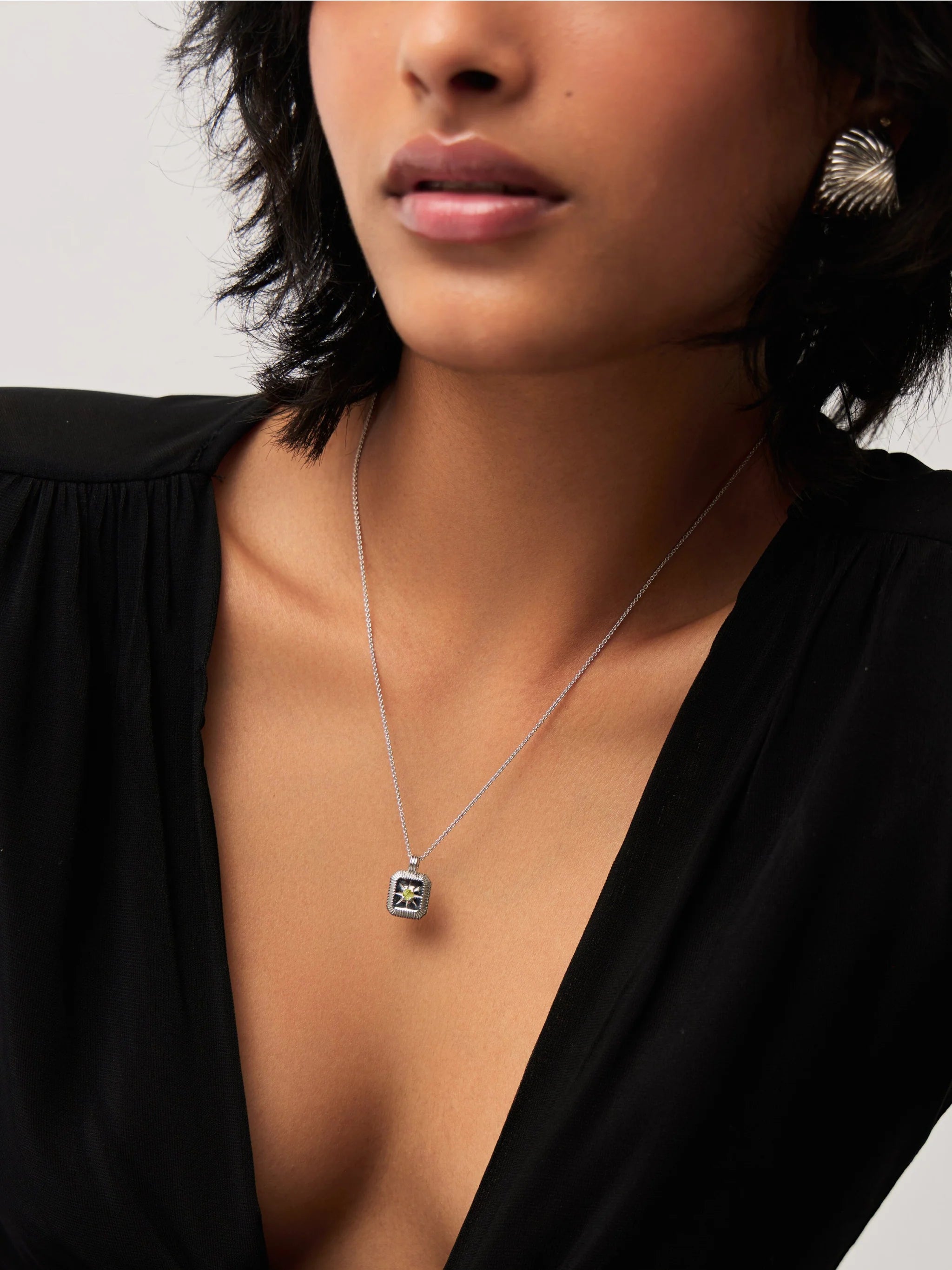 August Birthstone Pendant Necklace