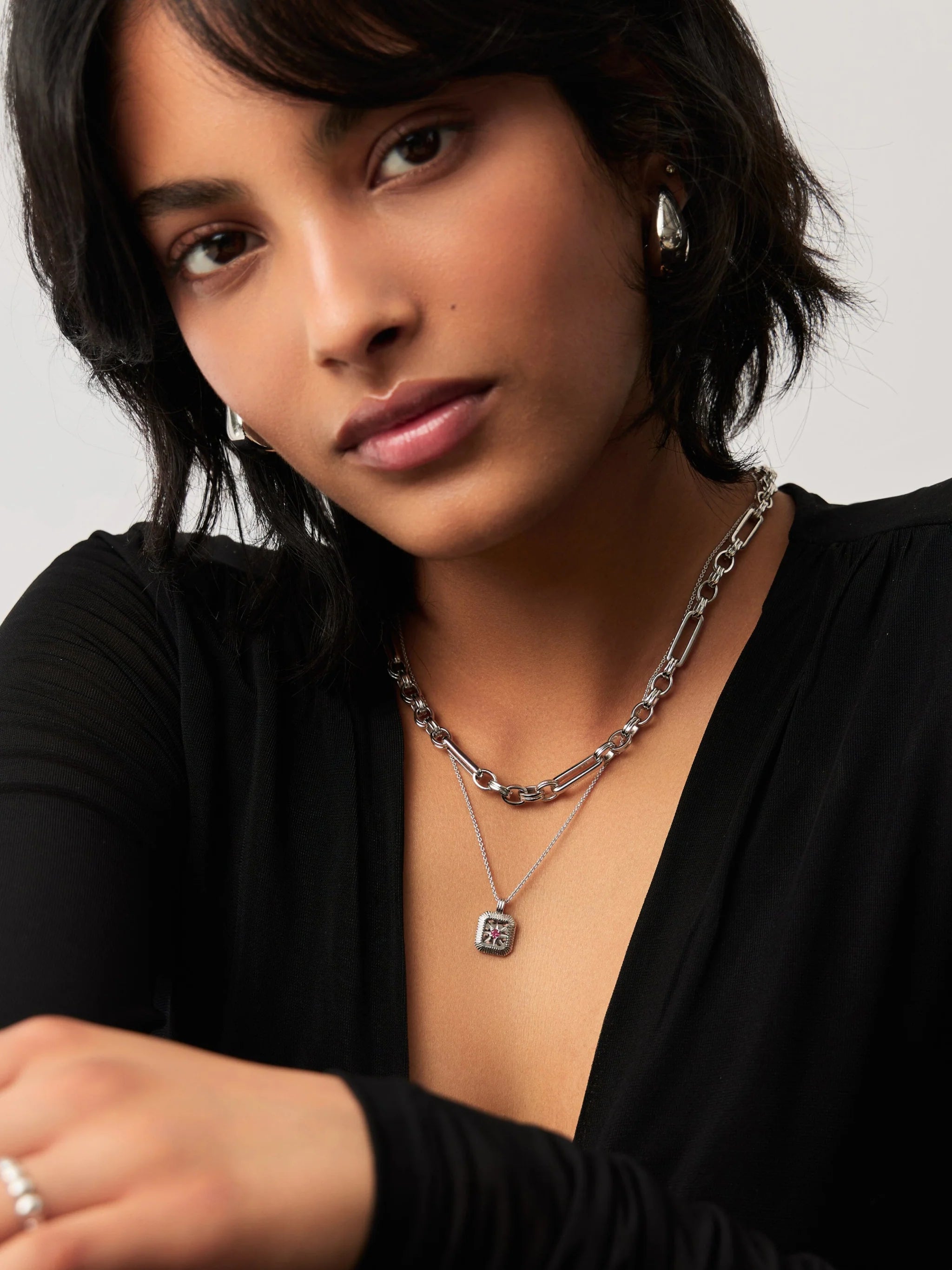 July Birthstone Pendant Necklace