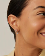 Tennis Charm Mini Hoop Earrings