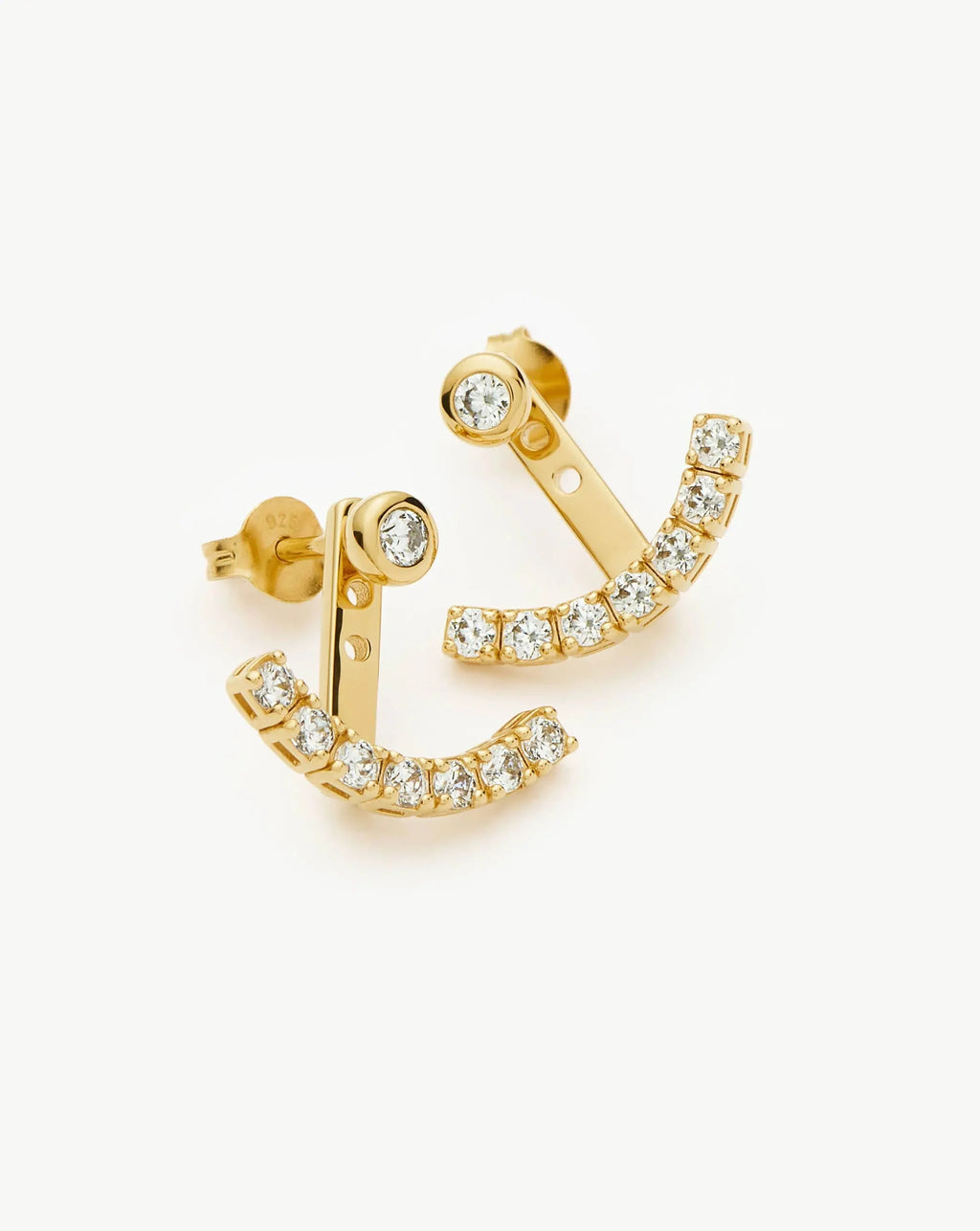 Tennis Ear Jacket Stud Earrings