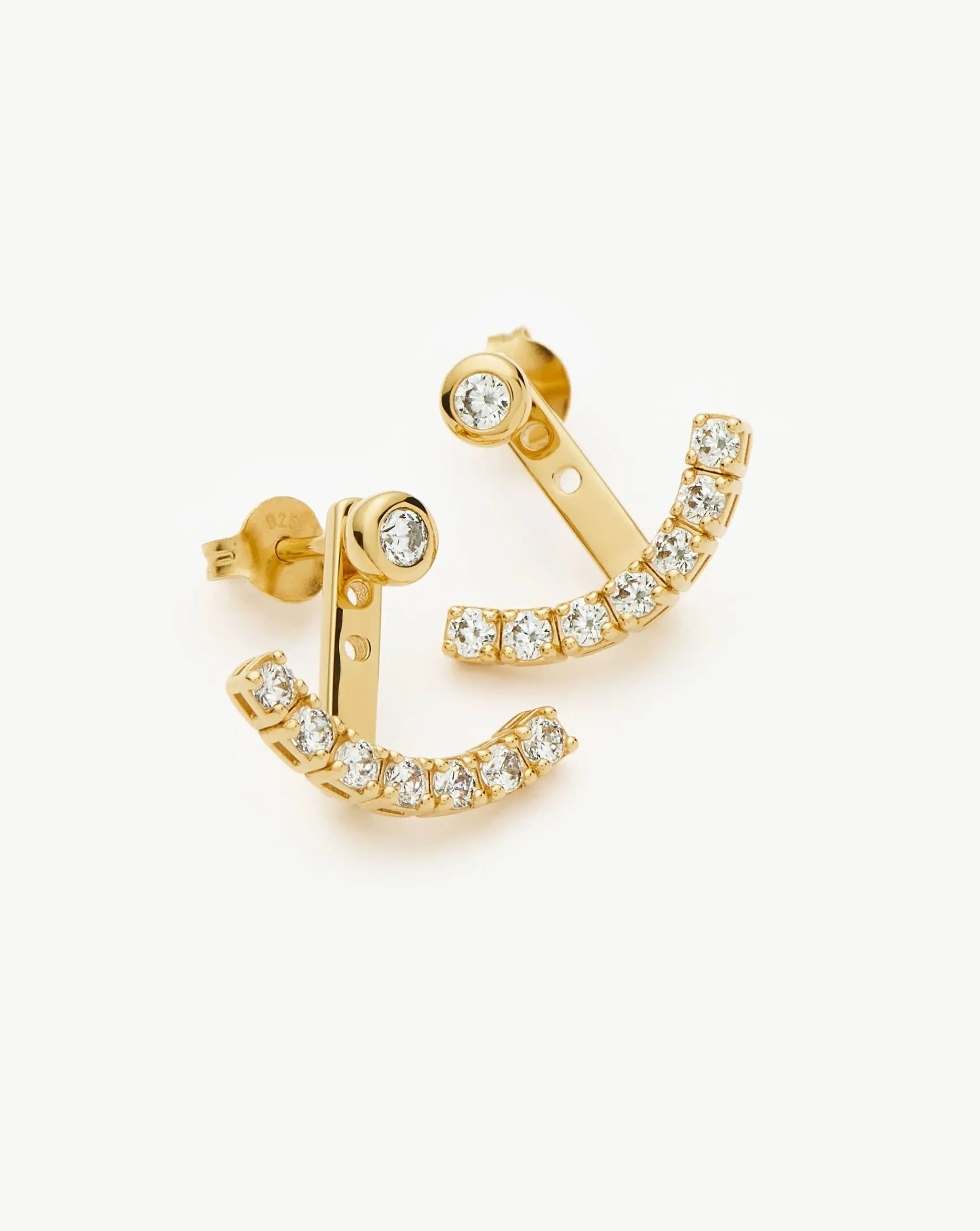 Tennis Ear Jacket Stud Earrings